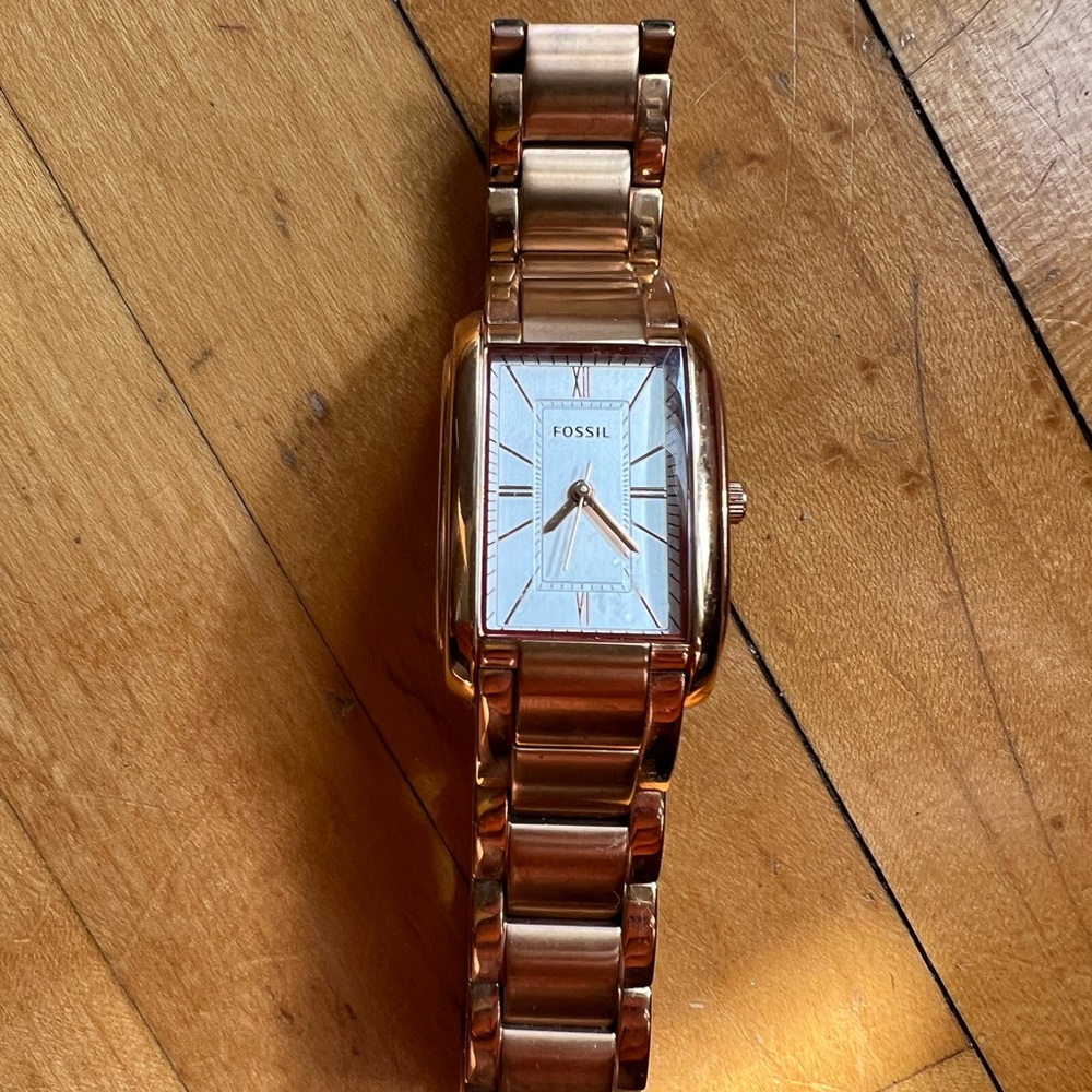 Rose Gold Fossil Watch